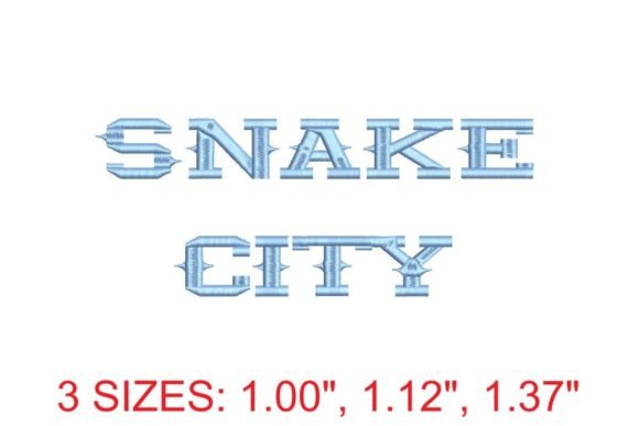 Download Snake City Embroidery Font - Embroidery Collection