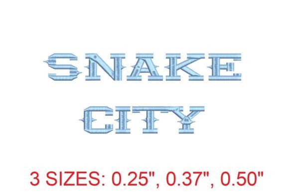 Download Snake City Embroidery Font - Embroidery Collection