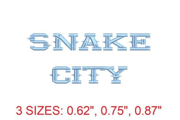 Download Snake City Embroidery Font - Embroidery Collection