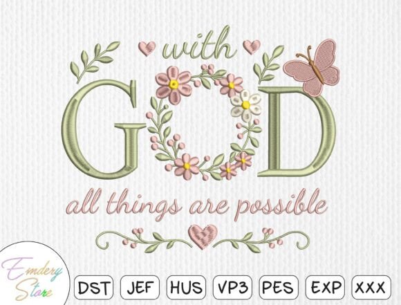 Download Floral &amp; Butterfly Christian Embroidery - Premium Resources
